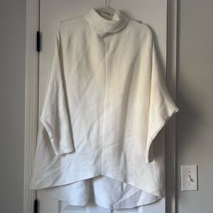 LILLUSORY White Oversized Turtleneck Sweater